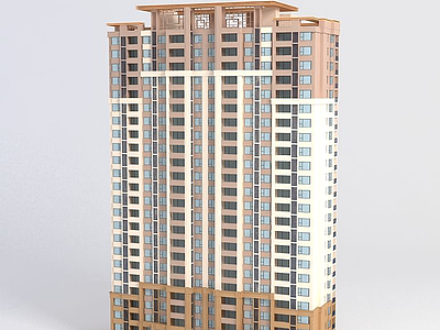 3d秦禾住宅楼模型