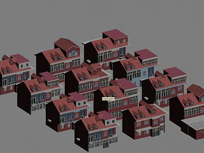 3d别墅建筑模型