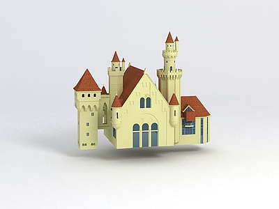 3d游乐场城堡模型