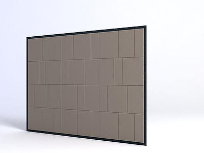 软包电视墙模型3d模型