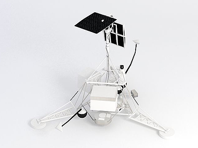 3d美国月球探测器徘徊者号模型
