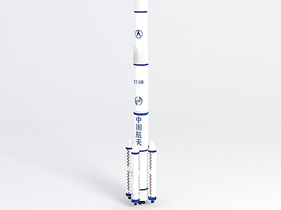 長征三號火箭模型3d模型