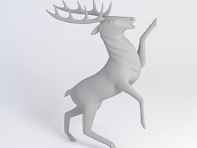 3d麋鹿装饰品模型