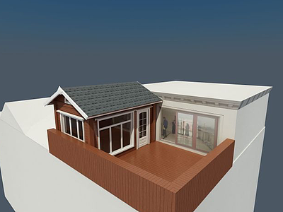 3d屋顶木屋模型