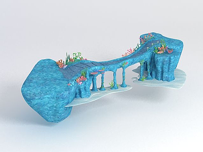 3d海底世界之皇宫引桥模型