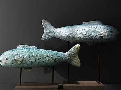 鱼摆件3d模型