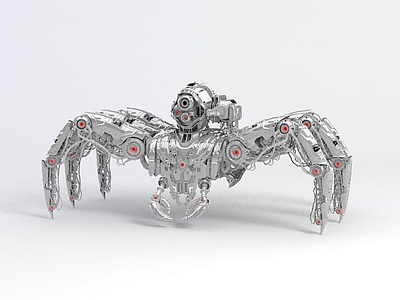 金屬機械蜘蛛模型3d模型
