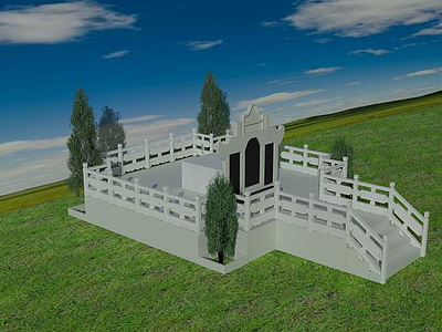 墓地模型3d模型