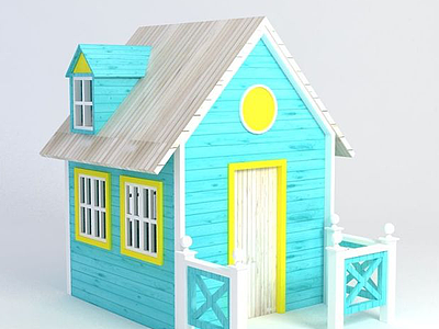 积木房子模型3d模型