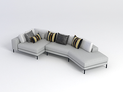 3d拐角沙发模型