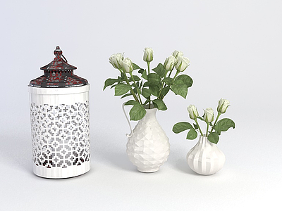 3d花瓶装饰品模型