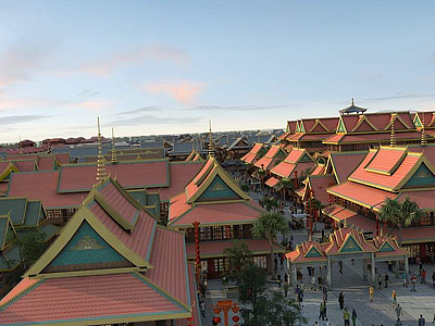 东南亚,寺庙模型3d模型