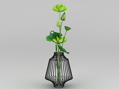3d线条花瓶免费模型