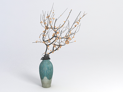 中式装饰花瓶模型3d模型