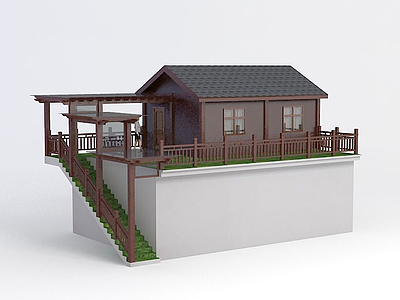 屋顶木屋3d模型