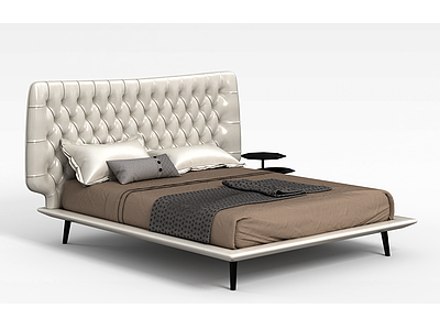 3d现代简约床模型