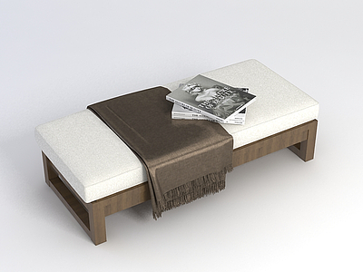 现代沙发凳模型3d模型