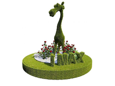 植物雕塑3d模型