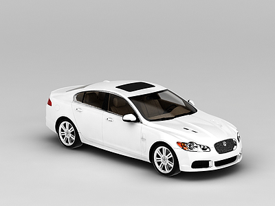 3d白色汽车模型