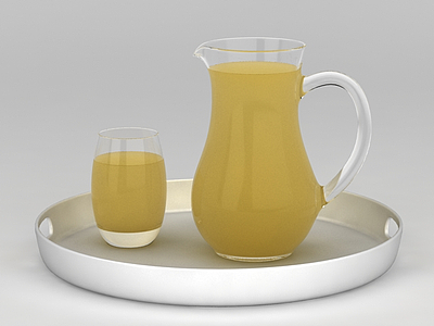 3d橙汁模型