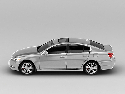 雷克萨斯银色汽车模型3d模型