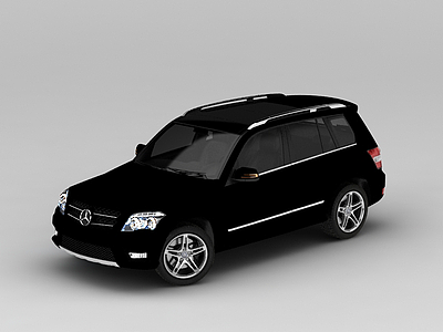 奔驰黑色汽车模型3d模型