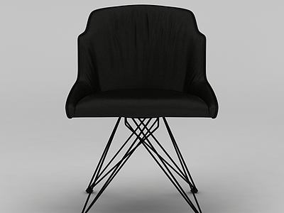黑色简约椅子模型3d模型