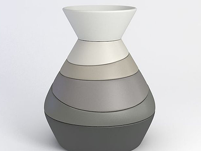 陶艺花瓶模型