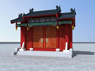 皇家建筑门头模型3d模型