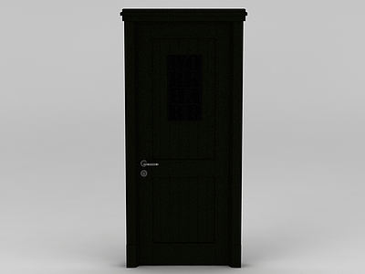 3d黑色室内门免费模型