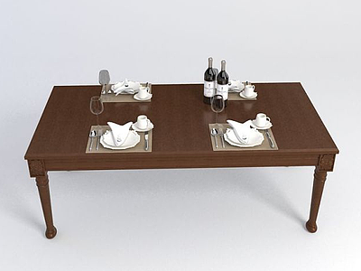 3d茶几小桌子模型