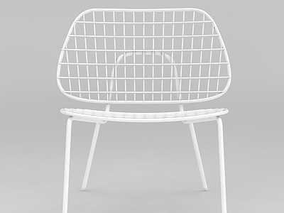 3d白色铁艺椅子免费模型