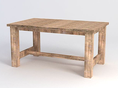 3d木头桌子模型