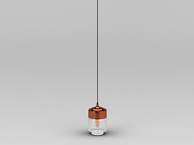单头吊灯模型3d模型
