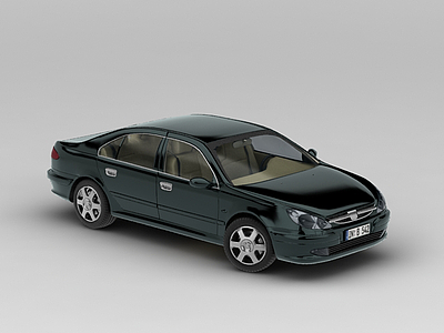 墨绿色汽车模型3d模型