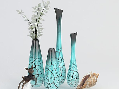 3d现代花瓶摆件陈设品模型