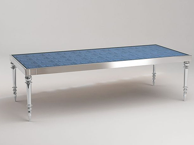 长餐桌3d模型