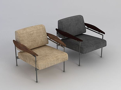 3d现代简约单人椅模型
