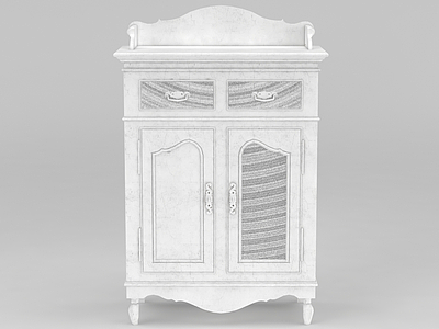 白色柜子模型3d模型