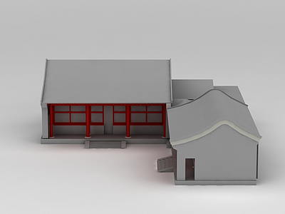 中式古典房子模型