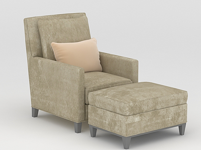 休闲软包沙发模型3d模型
