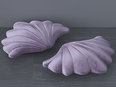 现代贝壳抱枕装饰模型3d模型