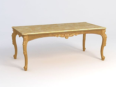 金色餐桌3d模型