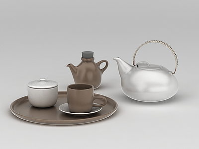 3d茶具模型