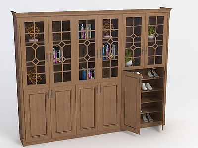 木质装饰柜3d模型