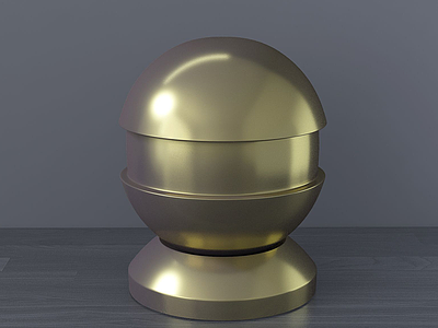 3d现代桌面摆件金球模型