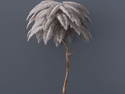 现代装饰椰树落地灯模型