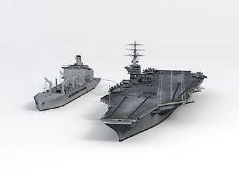 尼米兹号航母舰队油船模型3d模型