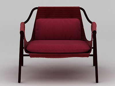 3d红色休闲椅免费模型
