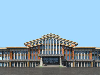 3d蒙族文化馆模型